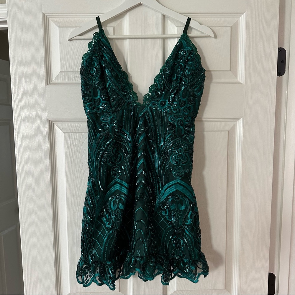PLT Emerald Sequin Dress